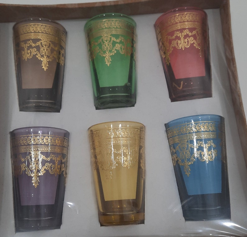 Moroccan Tea Glass set of 6 Etsy
