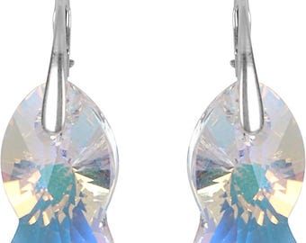 Anello Goccia Cristallo Aurora Boreale
