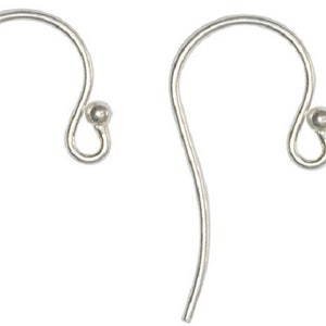 HIGH QUALITY SOLID 925 Silver Earring Ear Wires French Fish Hooks 2 pics