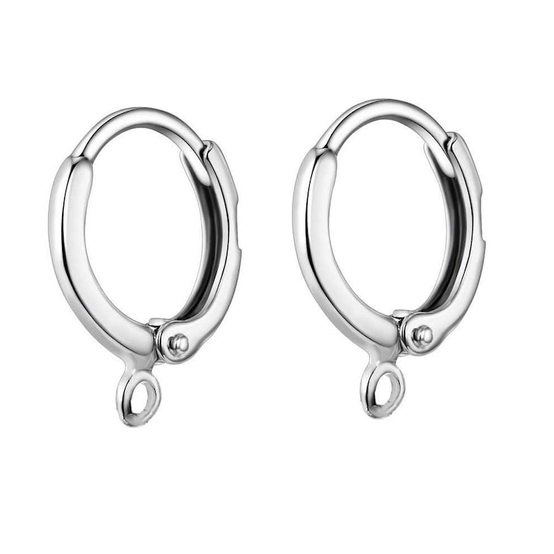 Sterling Silver Back Hoop Lever Earring Finding for DIY Etsy