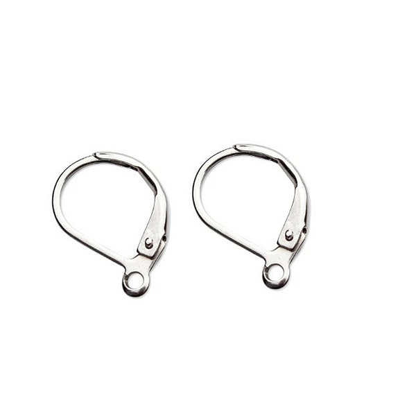 SOLID 925 Sterling Silver Leverback French Hook Earwire Earring Findings