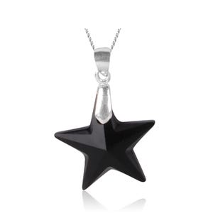 925 Silverhalsband Tillverkat Med Swarovski-kristaller STAR JET