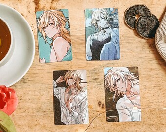 Kaveh, Wriolette, Neuvilette, Kaeya, Dottore, Diluc, Xiao, Zhongli - Genshin Impact Photocard