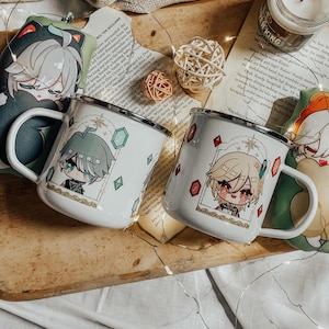 Emaille mok Chibi Alhaitham / Kaveh