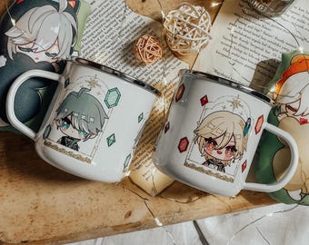 Chibi Alhaitham / Kaveh Enamel Mug
