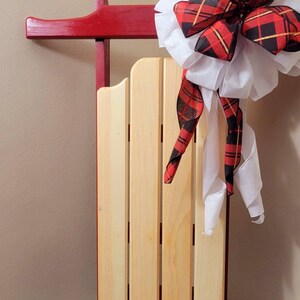 Hand-made Winter Wooden Red Sled Decor/Porch Leaner| Christmas Decor Sled |Winter Decor Sled |Wood Decor Sled |Hand made wooden sled