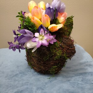 Whimsical Moss Covered Bunny