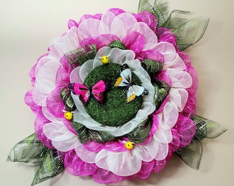 Petal garden wreath