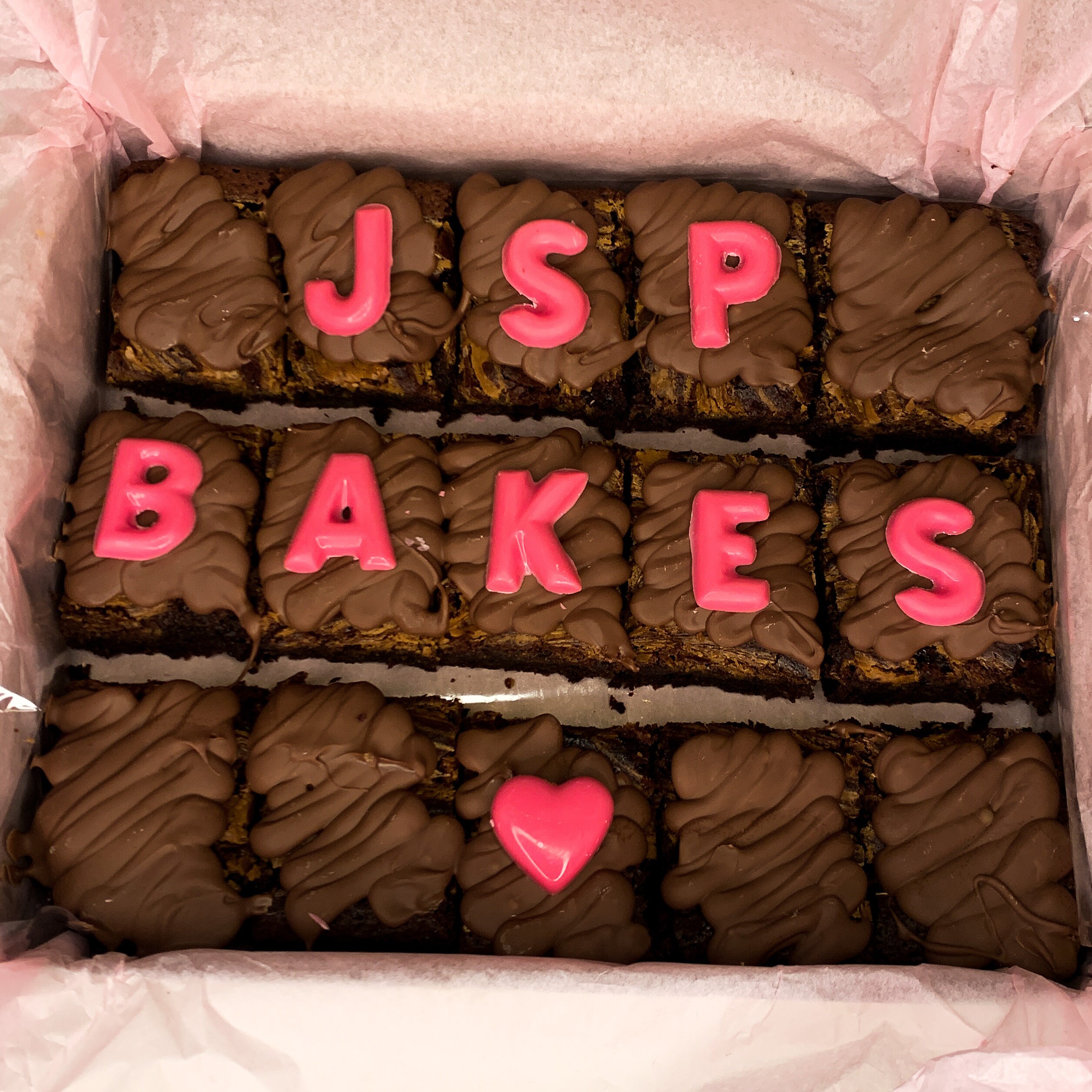 Personalised Postal Brownie Box 15 fudgy brownies Etsy