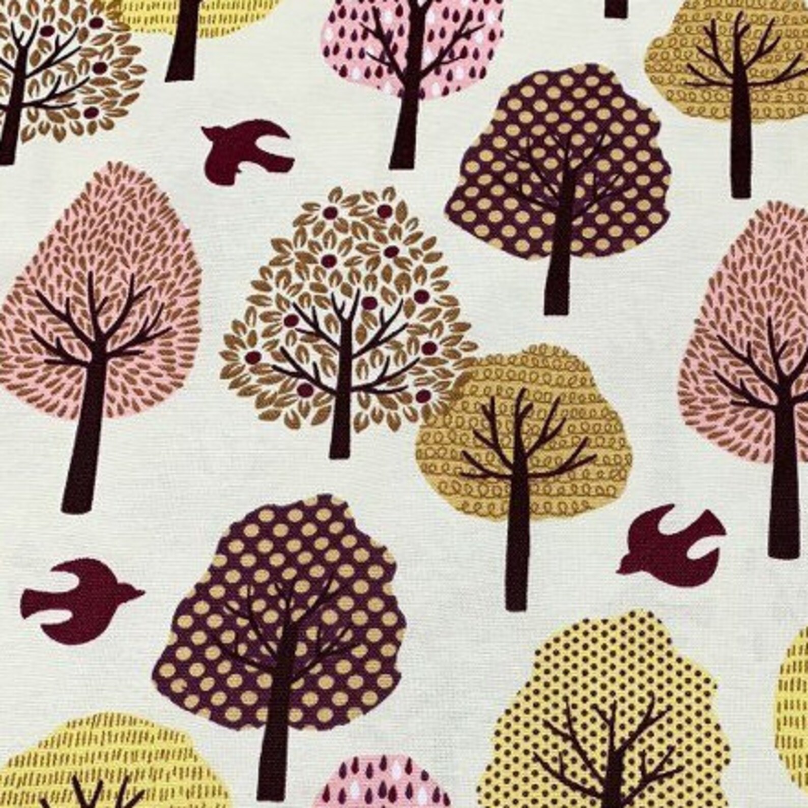 Trees Fabric by Yard Forest Upholstery Fabric Woodland Etsy