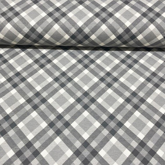 Gray Plaid Fabric 