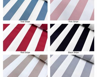 Tela de tapicería a rayas, lona moderna de rayas anchas en rojo, rosa, verde azulado, azul, negro, beige, gris y blanco para cortinas, sofás, decoración de interiores y exteriores.