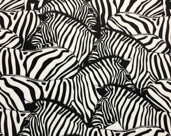 Tessuto zebrato, tessuto per tappezzeria bianco e nero, tessuto con stampa animalier, tessuto per tende, cuscini e borse in tela monocromatica, iarda