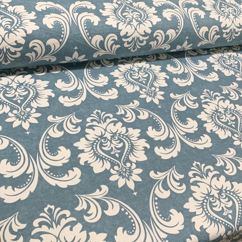 Damask Upholstery Fabric Mustard Fabric Shabby Chic Fabric Etsy UK
