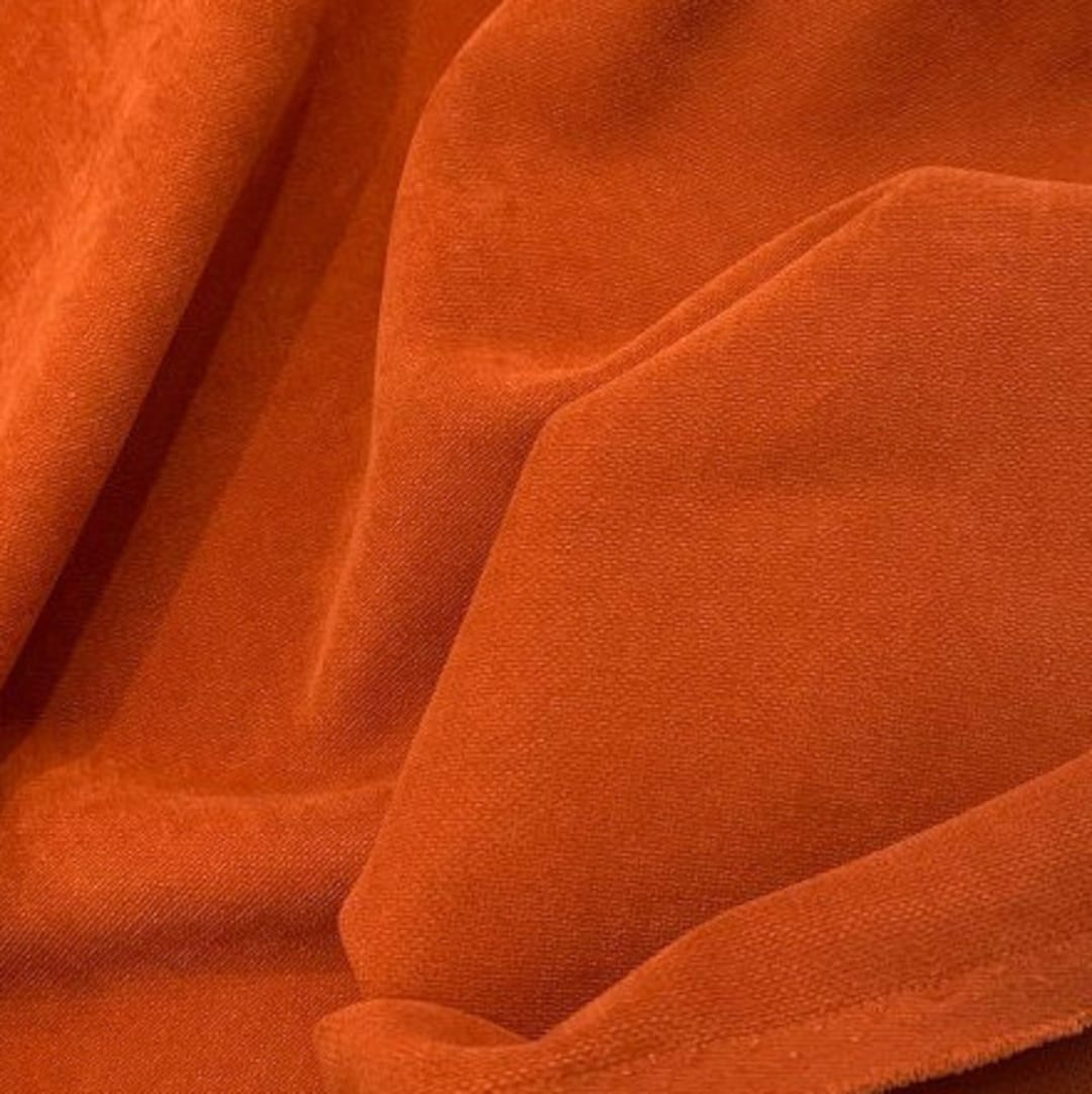 Solid Upholstery Fabric Burnt Orange Fabric Plain Color Etsy