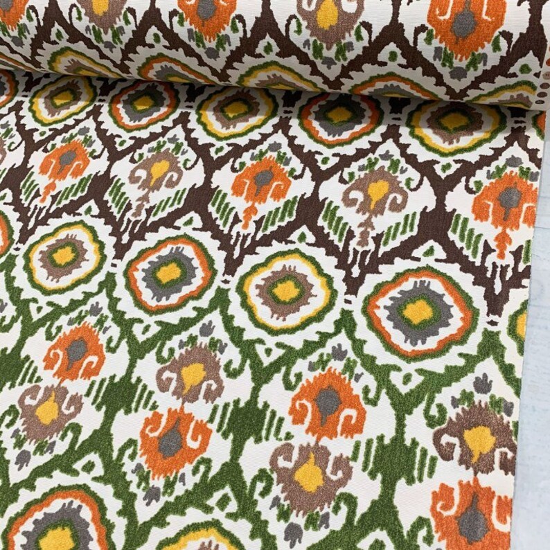 Pillow Boho Canvas Fabric Cushion Ethnic Traditional Fabric Ikat Upholstery Fabric Colorful Home Decor Fabric Bag Fabric by Yard Sofa