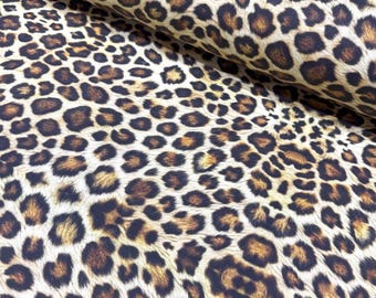 Leopard Upholstery Fabric, Animal Print Fabric, Cheetah Fabric by Yard, Cotton Canvas Indoor Outdoor Home Decor Curtain Sofa Chair Fabric