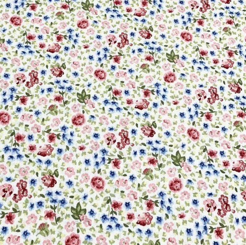 Small Flower Fabric Cotton Tiny Floral Fabric Small Print | Etsy