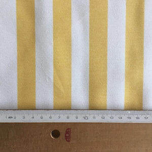 Yellow Stripe Fabric, Country Cottage Fabric, Yellow White Duck Cotton Canvas Upholstery Furniture Curtain Cushion Outdoor Decor Fabric Yard image 11