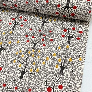 Trees Upholstery Fabric, Leaves Print Fabric, Botanical Canvas Fabric ...