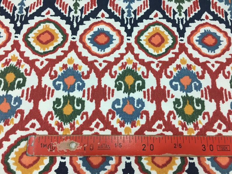 Pillow Boho Canvas Fabric Cushion Ethnic Traditional Fabric Ikat Upholstery Fabric Colorful Home Decor Fabric Bag Fabric by Yard Sofa