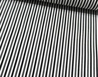 Tissu d'ameublement noir à fines rayures, matériau d'extérieur pour chaise de draperie en coton primitif cottage country cottage à rayures fines, matériau d'extérieur par mètre