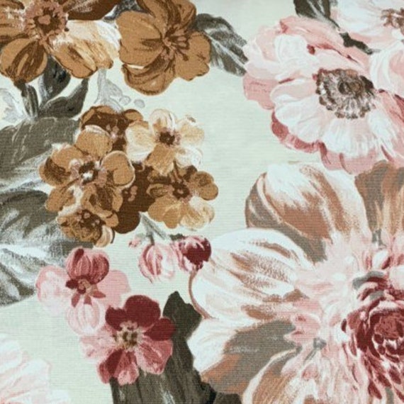 Tela de loneta flor vintage