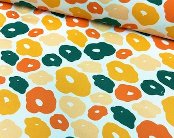 Retro Upholstery Fabric, Orange Green Fabric, Mid Century Fabric, Vintage Style 60s 70s Geometric Home Decor Chair Curtain Sofa Fabric Yard