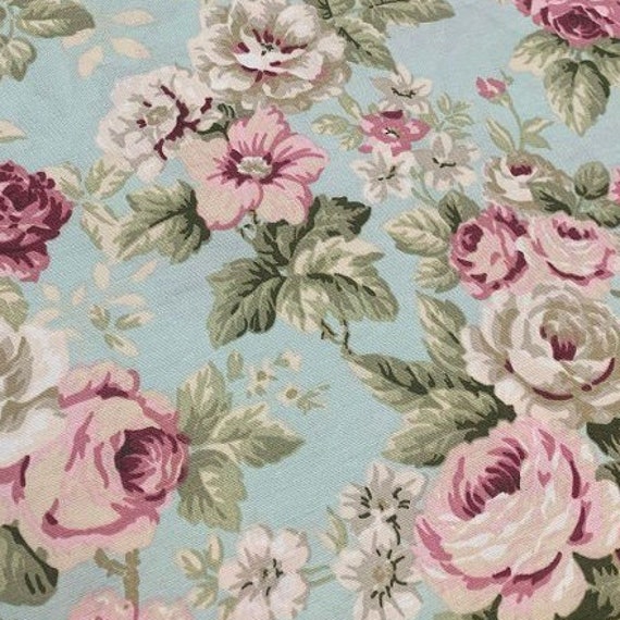 Roses Upholstery Fabric, Shabby Chic Fabric, Pastel Floral Roses Upholstery Fabric, Shabby Chic Fabric, Pastel Floral