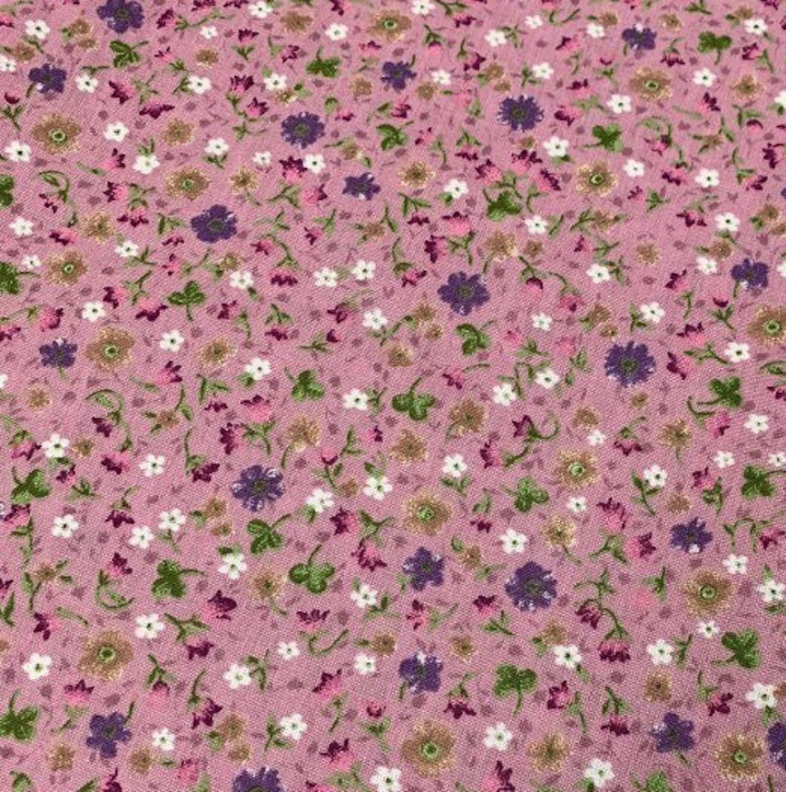 Small Print Fabric, Tiny Floral Fabric, Flower Cotton Fabric, Quilting ...
