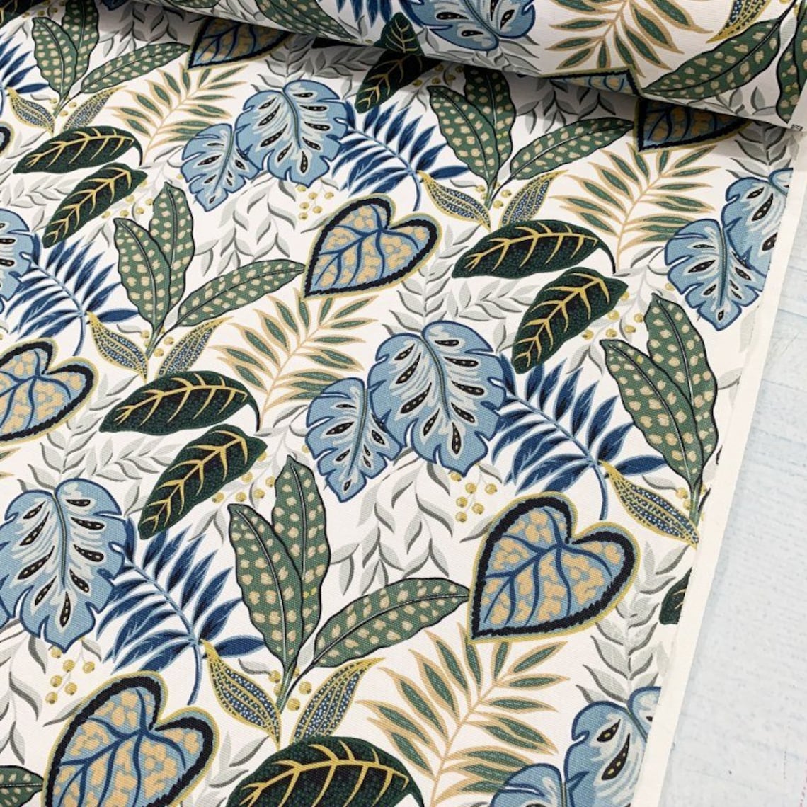 Leaves Upholstery Fabric Botanical Fabric Tropical Plant | Etsy