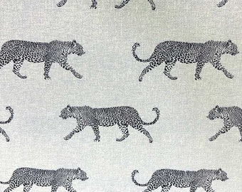 Leopard Print Fabric, Cheetah Fabric, Safari Animal African Jungle Tropical Panther Cotton Canvas Upholstery Outdoor Home Decor Fabric Yard
