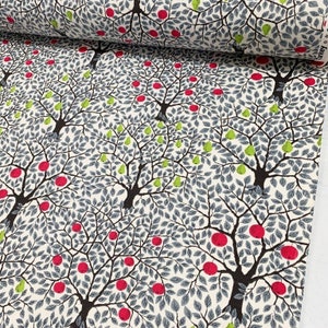 Trees Upholstery Fabric, Leaves Print Fabric, Botanical Canvas Fabric ...