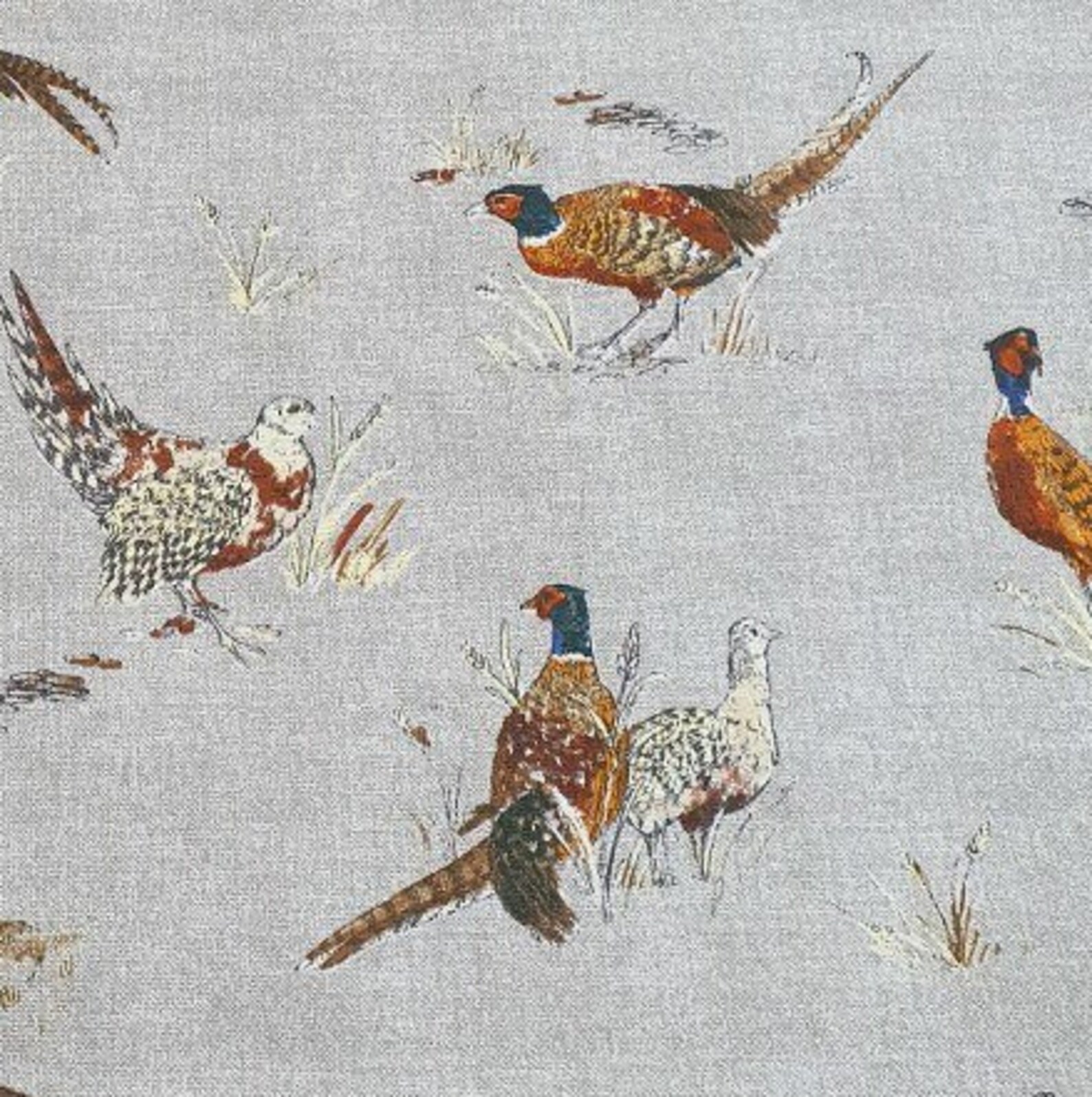 Linen Bird Fabric Pheasant Fabric Animal Upholstery Fabric Etsy