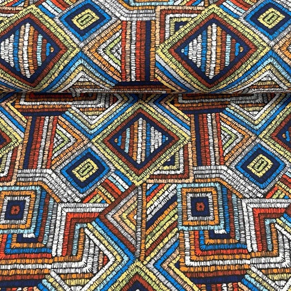  Telas de tapicería orientales turcas azules por metro de The  Meter, tela de felpilla tejida tribal, bohemio, azteca, decoración de  alfombra, sofá, silla, tela de tapicería (78.7 x 55.1 in) 