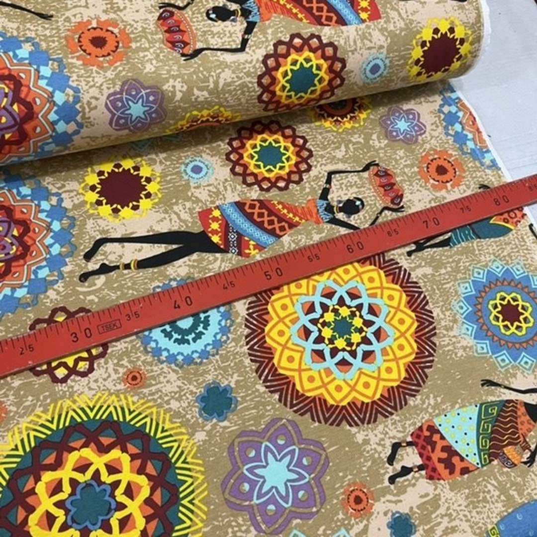 African Upholstery Fabric Ethnic Fabric by Yard Colorful Etsy