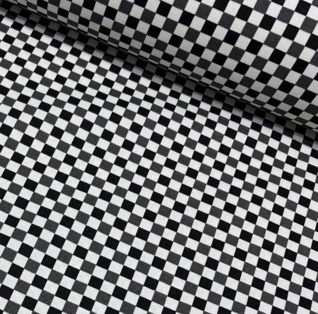 Black White Checkered Fabric, Check Upholstery Fabric, Gingham Canvas ...