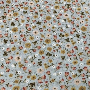 Small Print Fabric, Tiny Floral Fabric, Flower Cotton Fabric, Quilting Fabric by the Yard, Apparel Fabric, Face Mask Material, Cloth Fabric Mint Flower Fabric