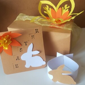 Caja de regalo de Pascua (4 servilletas, 2 cajas y 4 etiquetas)