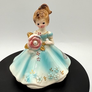 Josef Originals June Figurine Vintage Josef Originals Pearl Birthday Girl 1960s Josef June Birthday Figurine Vintage June Birthday Gift
