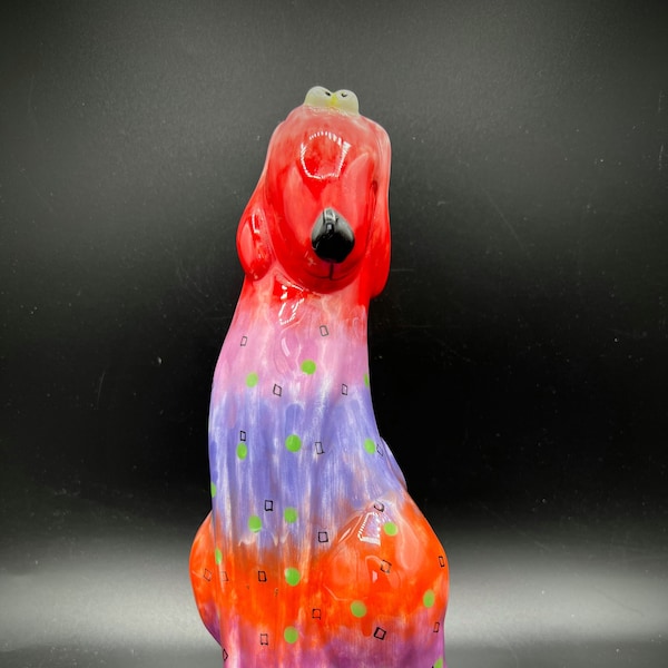 Goofy Dog Bud Vase Floppy Dog Vase Kitchy Puppy Vase Funny Dog Lover Gift Hound Dog Decor Rainbow Dog Vase Mother's Day Gift Kitschy Deocor