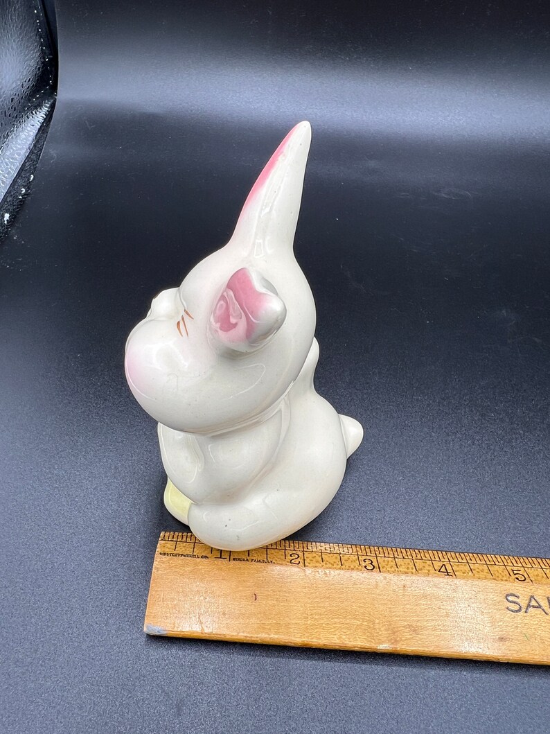 Goofy Rabbt Vintage 1960s Goofy Rabbit Ceramic Planter: Pink & Yellow Nursery Decor ...