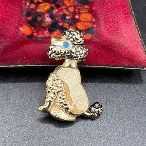 1950s 60s Rhinestone Poodle Brooch Novelty Jewelty - Etsy