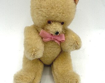 Mohair Teddy Bear: Vintage Miniature Jointed Collectible Toy