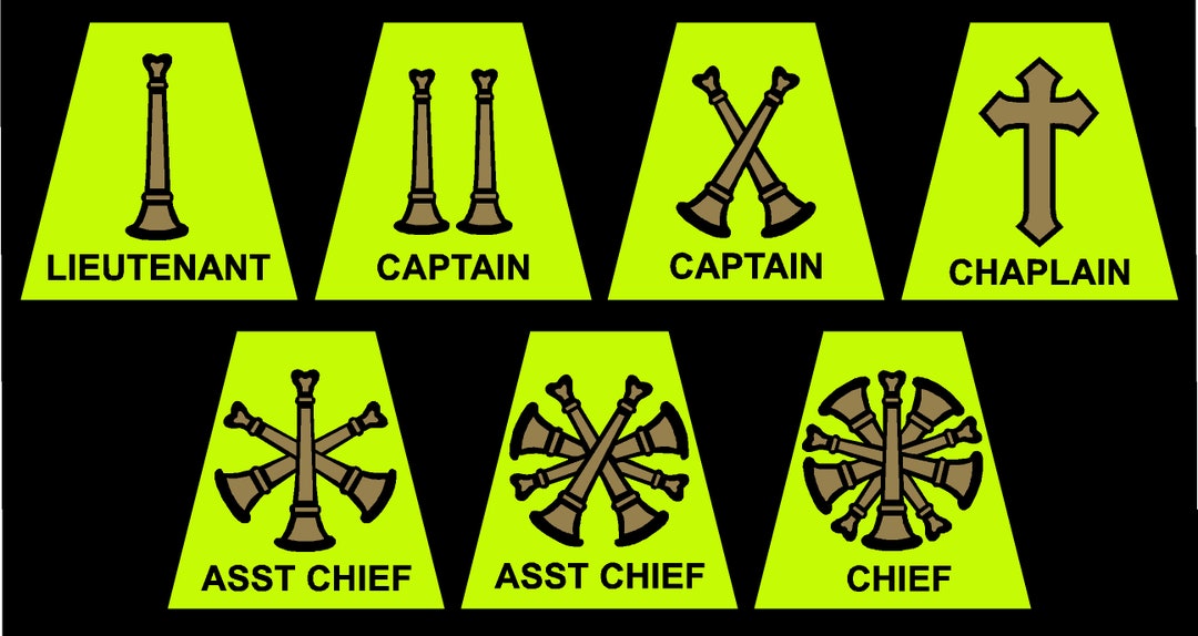 Reflective Fluorescent Yellow Rank Bugles Fire Helmet Tetrahedron You