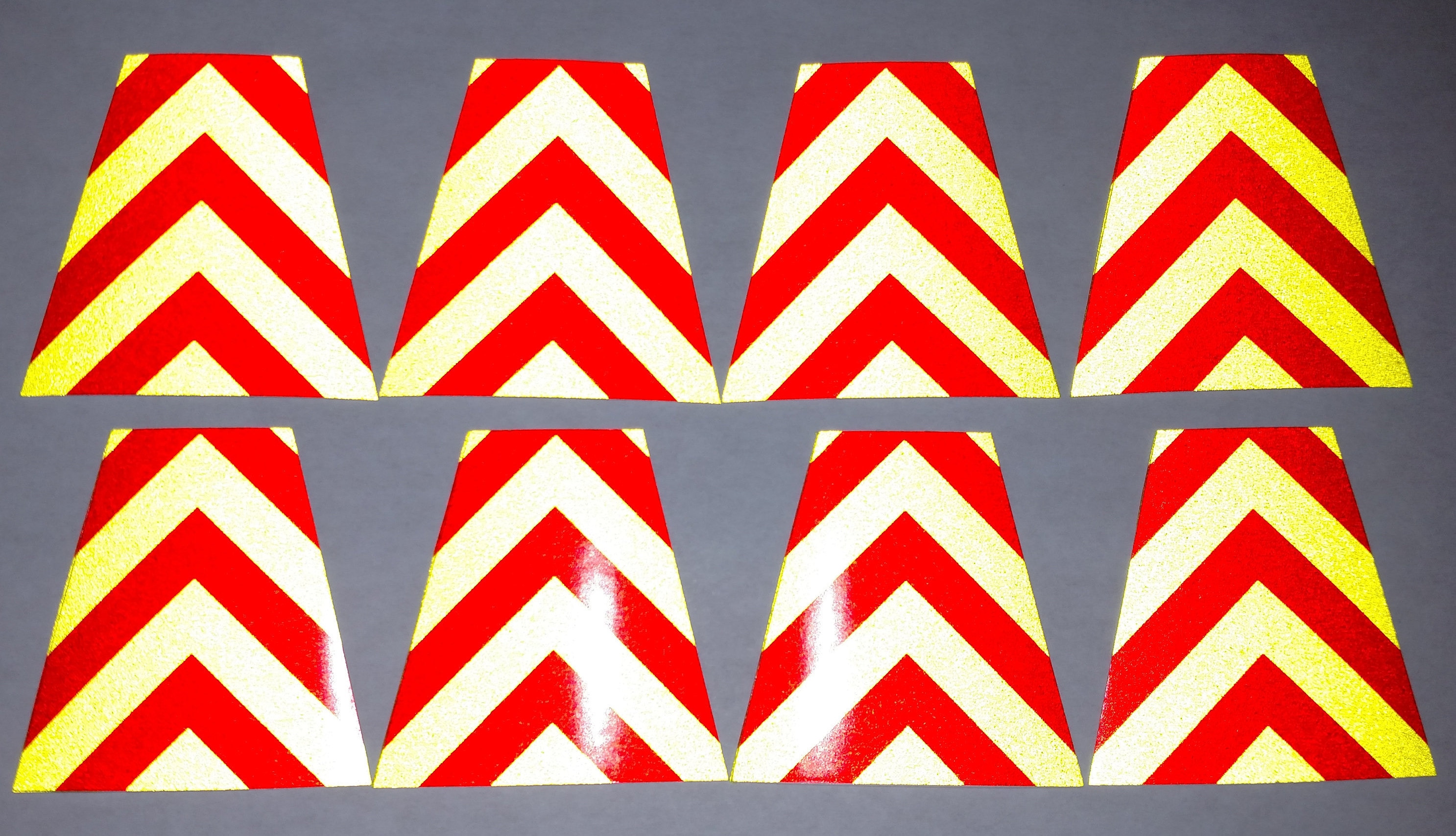 8 Reflective Fluorescent Yellow and Red Chevron Fire Helmet | Etsy