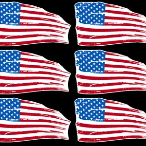 12 Fully Reflective Tattered, Worn, AMERICAN FLAG Fire Helmet, Car Window Decal firefighting EMS 1.25&quot;x2&quot;