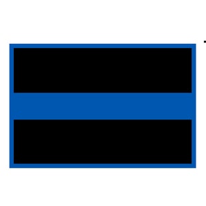 Reflective Thin Blue Line Rectangle Window Decal Police Law Enforcement multiple sizes