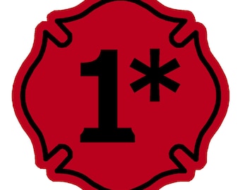 FIRE POLICE Highly Reflective Decal Red Fire Police Decal 1 1/4" x 4 1/4" 