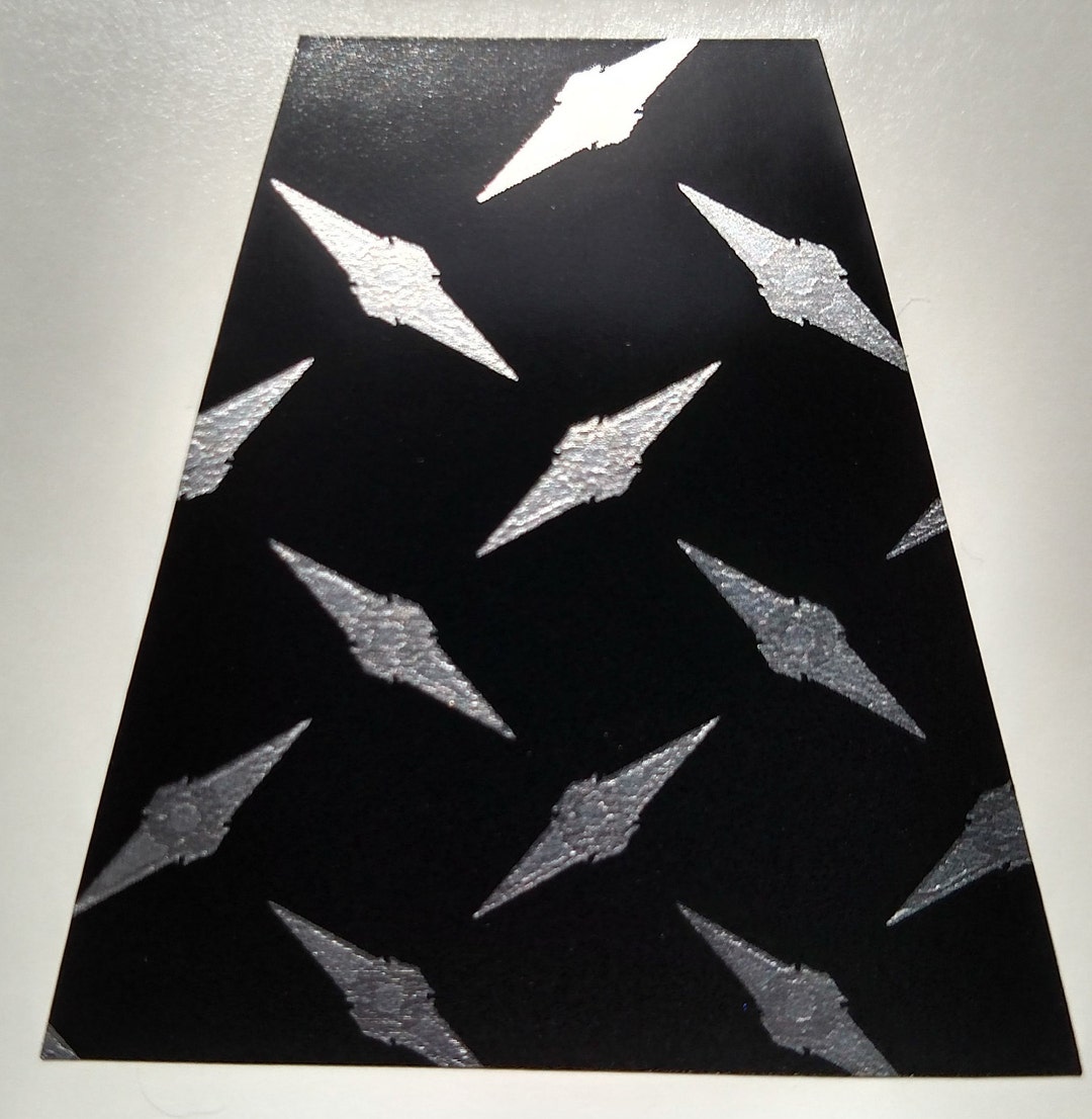 8 Reflective Black Diamond Plate Fire Helmet Tetrahedrons Tets